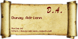Dunay Adrienn névjegykártya